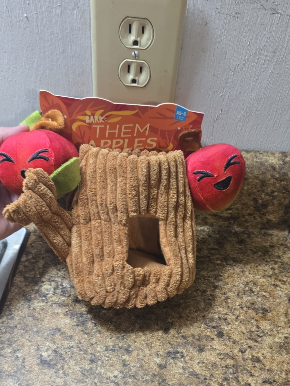 Bark Them Apples Plush Dog Toy NWT Size XS-S 0-20 Pounds